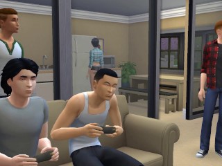 'DDSims - MILF has Sex with Stepson and his Friends - Sims 4'